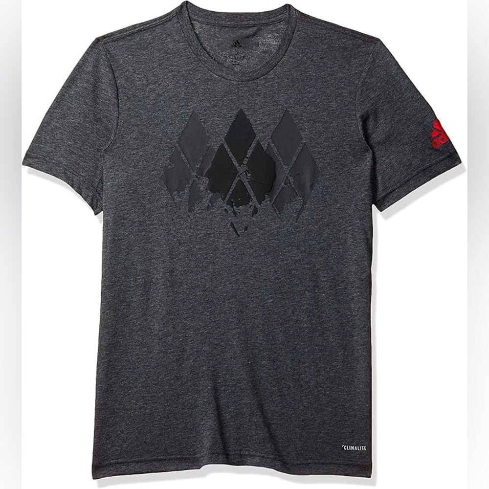 Adidas Barricade Gray Crewneck Short Sleeve T Shirt Men’s Size Large
